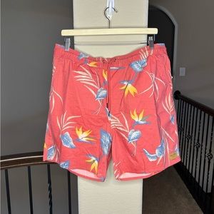 Brixton Tropical Print Swim Trunks NWT